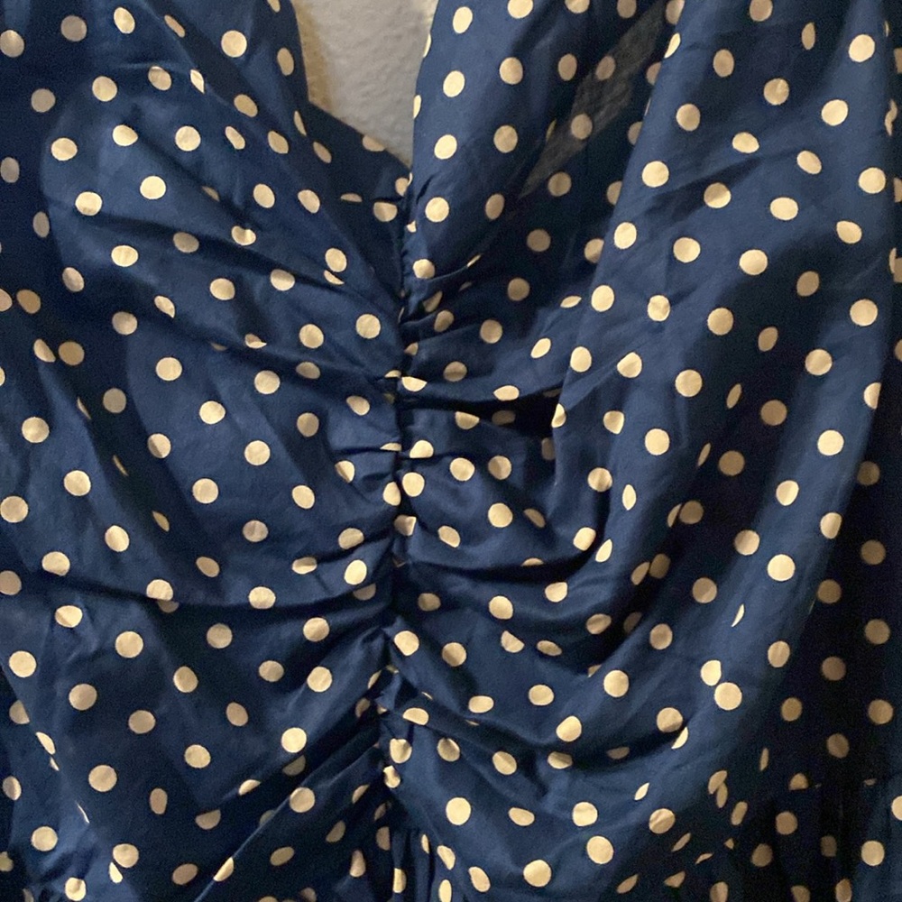 NWT Suzanne Betro polka dot Vneck blouse size 2X - Picture 6 of 7